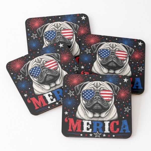 Item preview, Funny Dog Merica 4th of July Sunglasses Pug  designed and sold by will freed18.