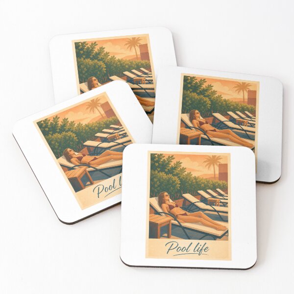 Item preview, Pool Life Sunbathing Bliss - Vintage Resort Summer Vacation designed and sold by Beyond Destinations.
