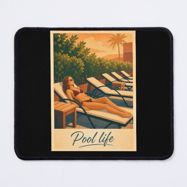 Item preview, Pool Life Sunbathing Bliss - Vintage Resort Summer Vacation designed and sold by Beyond Destinations.