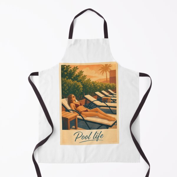 Item preview, Pool Life Sunbathing Bliss - Vintage Resort Summer Vacation designed and sold by Beyond Destinations.