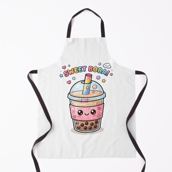 Item preview,  Cute Colorful Boba Tea – Kawaii Bubble Tea Illustration designed and sold by BobaBunny76.