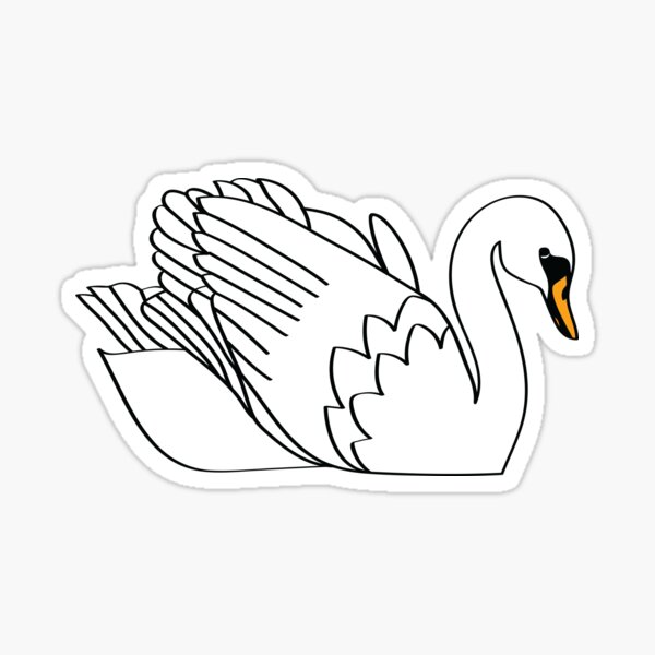 Vista previa del artículo con la obra «Cisne», diseñado y vendido por Sketchbrooke.