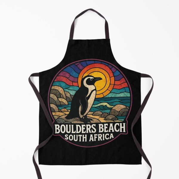 Item preview, Boulders Beach South Africa Penguin Stained Glass Art designed and sold by TomFrontierArt.