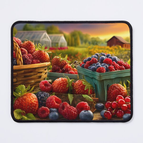 Item preview, Vibrant Harvest of Fresh Berries at Sunset designed and sold by Artessie.