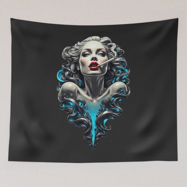 Item preview, Cyber Noir Starlet - Liquid Chrome & Cyan Smoke_Vol.01 designed and sold by Shift-Bloom.