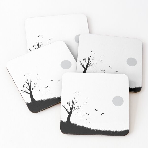 Item preview, Copy of Owl sits on lonely tree. The wolf under a tree. Moon. A flock of bats. Approximation of winter designed and sold by ArtEventET.