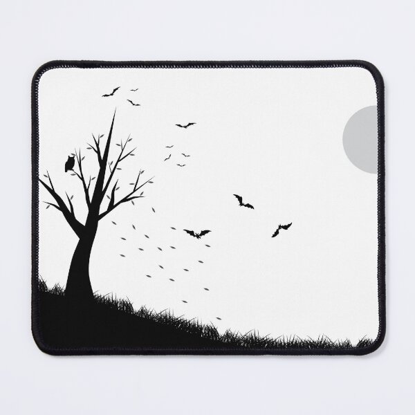 Item preview, Copy of Owl sits on lonely tree. The wolf under a tree. Moon. A flock of bats. Approximation of winter designed and sold by ArtEventET.