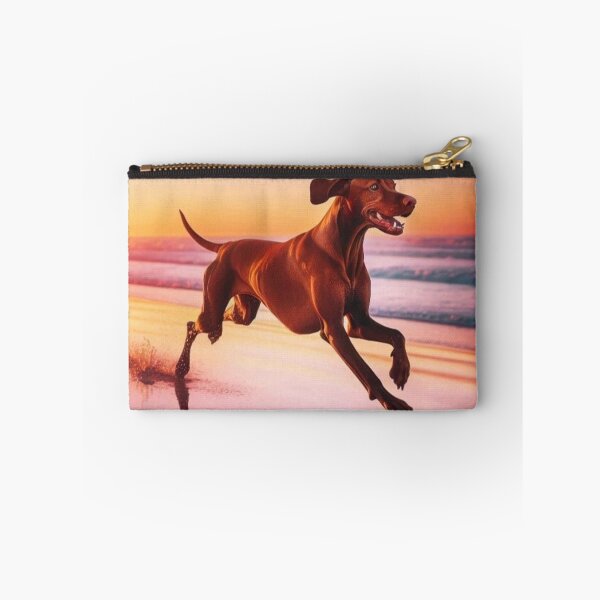 Item preview, Vizsla Dog at Sunset – Beach Run Art designed and sold by Dogandesighn.