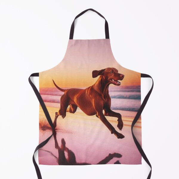 Item preview, Vizsla Dog at Sunset – Beach Run Art designed and sold by Dogandesighn.