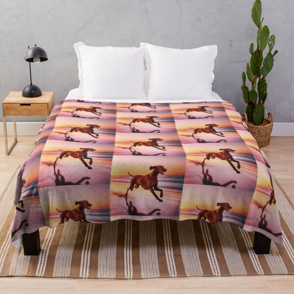 Item preview, Vizsla Dog at Sunset – Beach Run Art designed and sold by Dogandesighn.