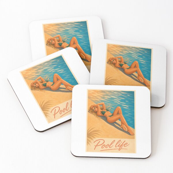 Item preview, Pool Life Golden Summer - Vintage Mediterranean Resort designed and sold by Beyond Destinations.
