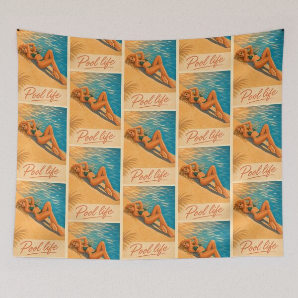 Item preview, Pool Life Golden Summer - Vintage Mediterranean Resort designed and sold by Beyond Destinations.