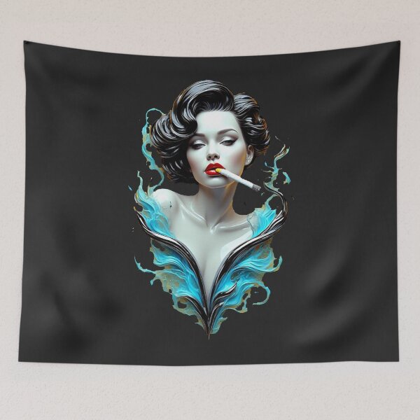 Item preview, Cyber Noir Starlet - Liquid Chrome & Cyan Smoke_Vol.02 designed and sold by Shift-Bloom.