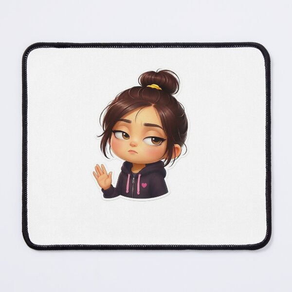 Item preview, Cute Attitude Girl Sticker PNG | Kawaii Chibi Reaction Emoji | Sassy Cartoon Girl Sticker | Digital Download for WhatsApp & Telegram designed and sold by ashwin131.