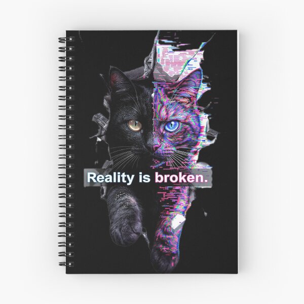 Item preview, Glitch Cat Reality Is Broken designed and sold by Moody Vibes Studio.