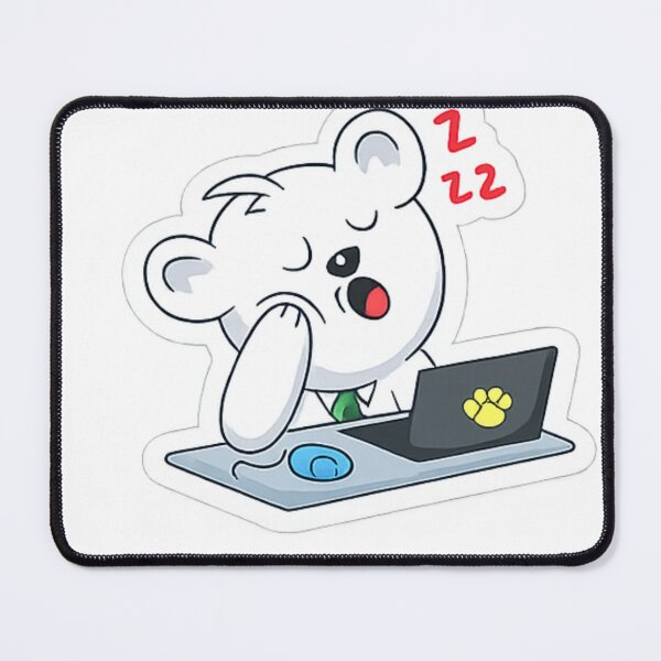 Item preview, Sleepy Work Bear – Cute Tired Office Animal Sticker designed and sold by Jyotisima8929.