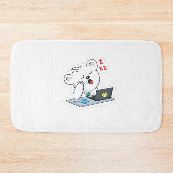 Item preview, Sleepy Work Bear – Cute Tired Office Animal Sticker designed and sold by Jyotisima8929.