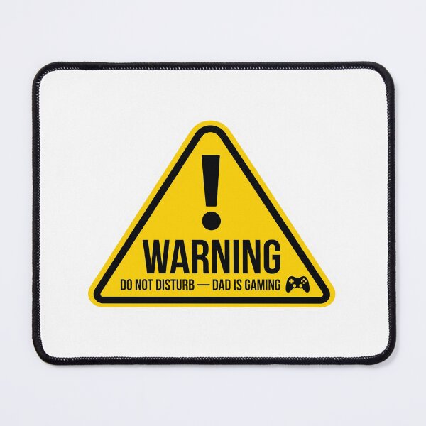 Item preview, Warning Do Not Disturb Dad Is Gaming Sticker — Funny Gamer Dad designed and sold by designerr23 ⭐⭐⭐⭐⭐.