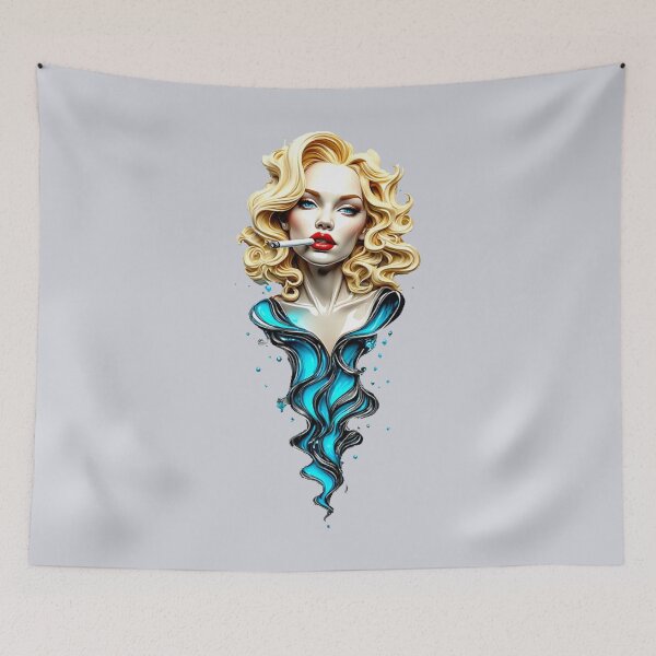 Item preview, Cyber Noir Starlet - Liquid Chrome & Cyan Smoke_Vol.03 designed and sold by Shift-Bloom.