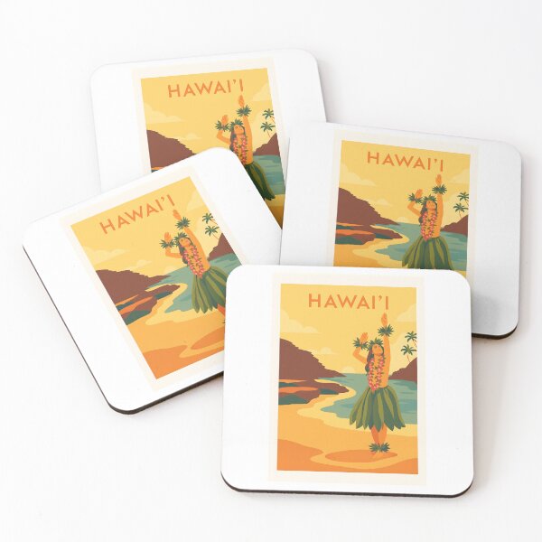 Item preview, Vintage Hawaii Hula Dancer - Retro Sunset Paradise Travel designed and sold by Beyond Destinations.