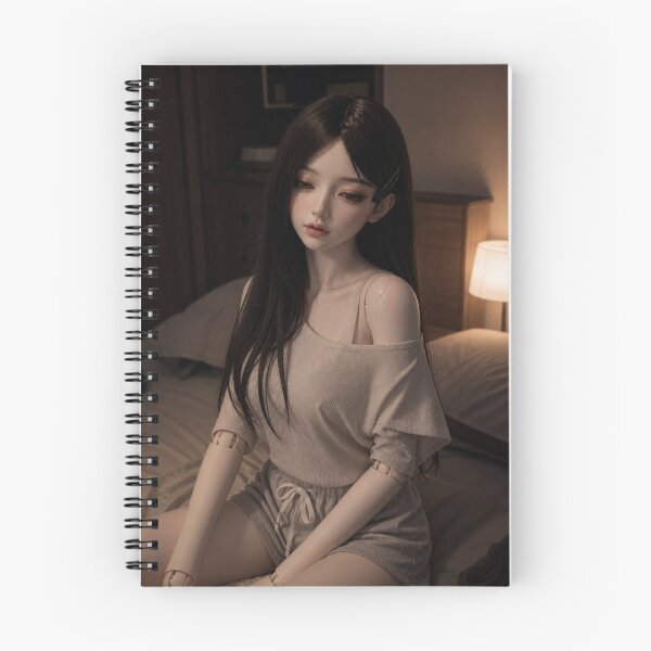 Item preview, Artificial Stillness at Night – Bedroom Doll Portrait designed and sold by SEIMEI2025.