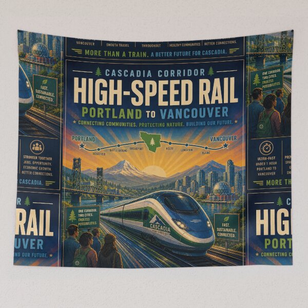 Item preview, Cascadia High-Speed Train Portland Vancouver designed and sold by THE Company.