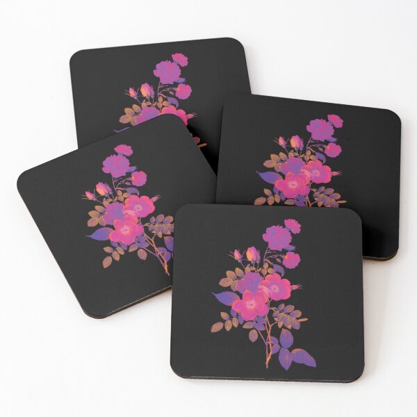 Item preview, Dark Floral Collage on Black Background | Pink Botanical Sticker, Gothic Aesthetic Phone Case, Moody Flower Design, Purple Roses designed and sold by LinneannaArtLab.