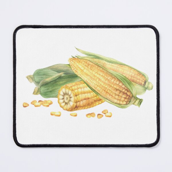 Item preview, Copy of Copy of Corn composition. Yellow sweet cut and whole maize cob, kernel of corn. Watercolor food illustration designed and sold by BartolArt.