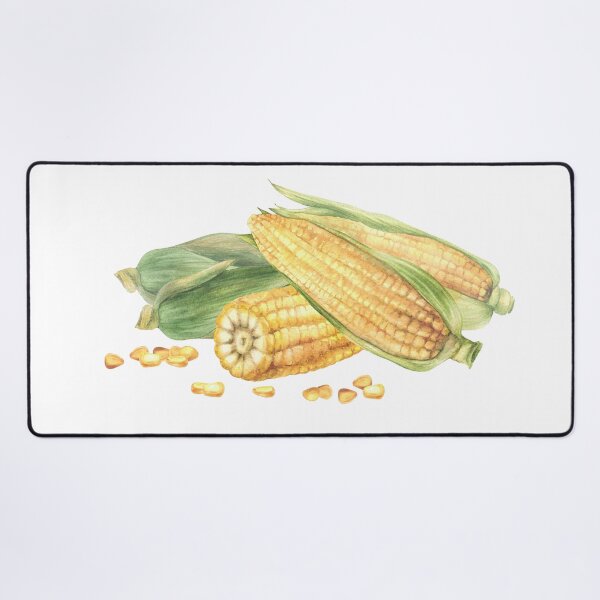 Item preview, Copy of Copy of Corn composition. Yellow sweet cut and whole maize cob, kernel of corn. Watercolor food illustration designed and sold by BartolArt.