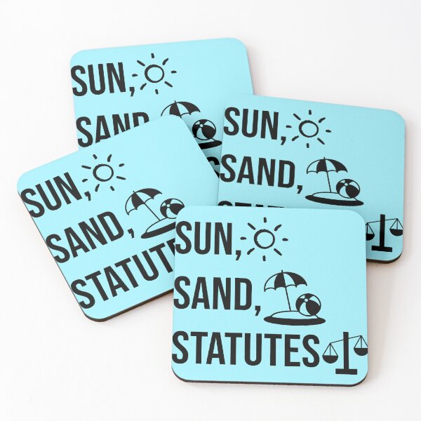 Item preview, Sun Sand and Statutes Funny Lawyer Vacation Quote Clever Legal Humor Design Law Student Gift Idea designed and sold by Creations by lyne.