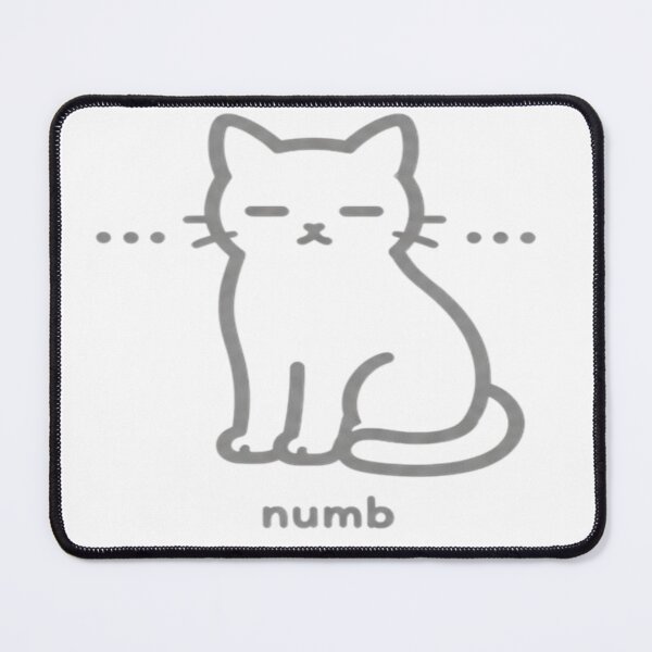 Item preview, Numb Cat – Minimalist Emotionless Cat Grey Aesthetic Design designed and sold by Velora Design .