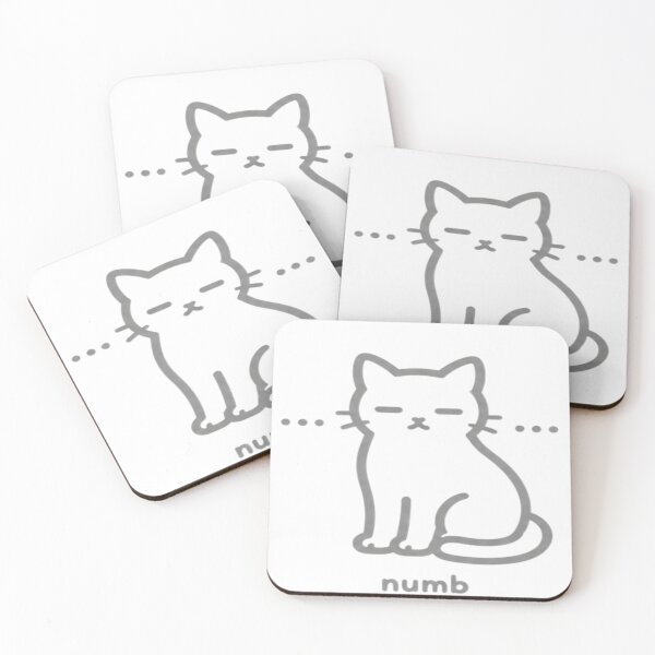 Item preview, Numb Cat – Minimalist Emotionless Cat Grey Aesthetic Design designed and sold by Velora Design .
