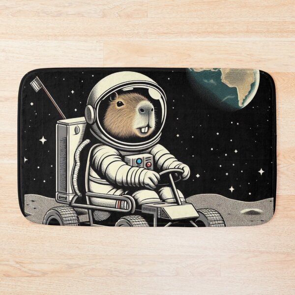 Item preview, Astronaut Capybara – Moon Rover Design designed and sold by Dogandesighn.