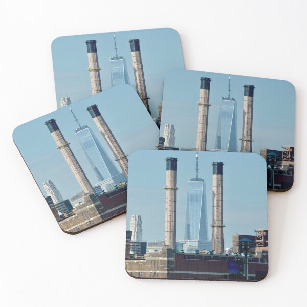 Item preview, One World Trade Center Framed by Chimneys designed and sold by MancBusyBee.