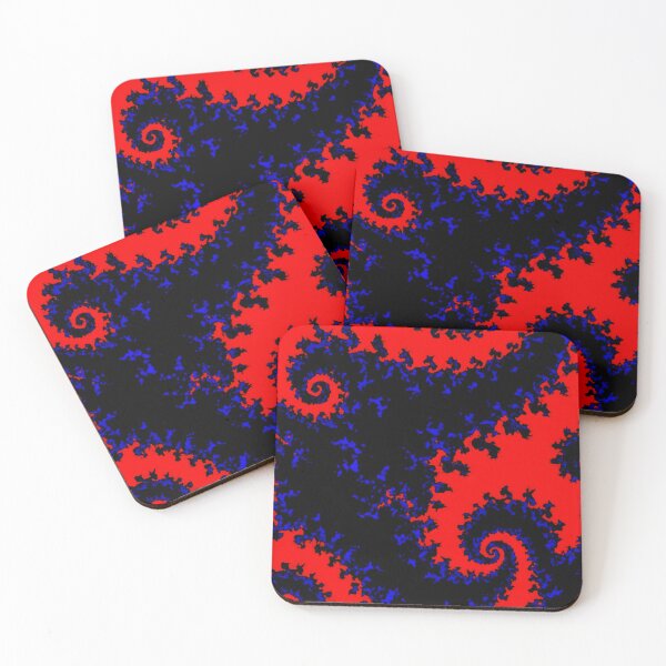 Item preview, Red Blue Fractal Spiral Pattern designed and sold by Peac7e.
