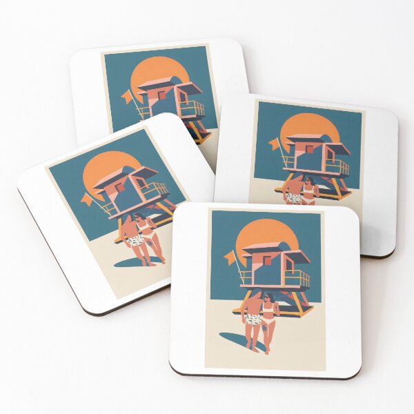 Item preview, Miami Beach Bliss - Retro Lifeguard Tower Summer Sunset designed and sold by Beyond Destinations.