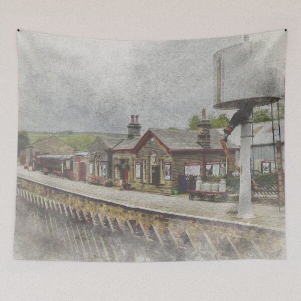Item preview, Oxenhope Railway Station designed and sold by ArtworkNorth.
