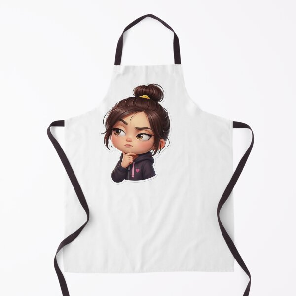Item preview, Cute Suspicious Girl Sticker PNG | Kawaii Chibi Thinking Emoji | Attitude Cartoon Girl Sticker | Digital Download for WhatsApp & Telegram designed and sold by ashwin131.