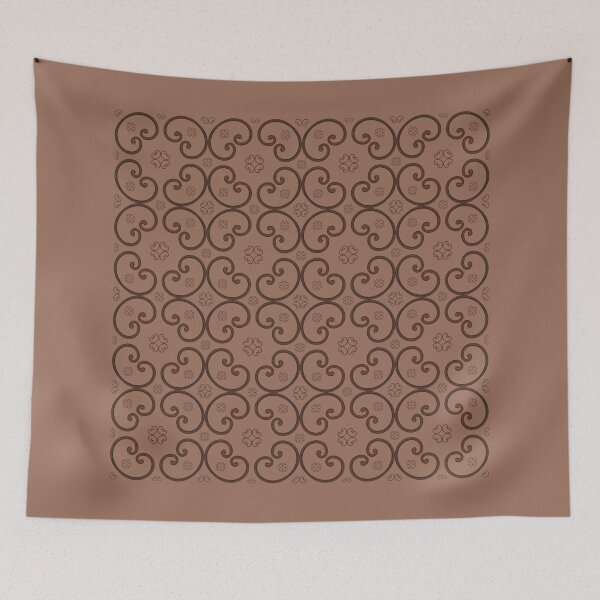 Item preview, Unusual pattern with snakes on a pale brown background designed and sold by Cherevan.