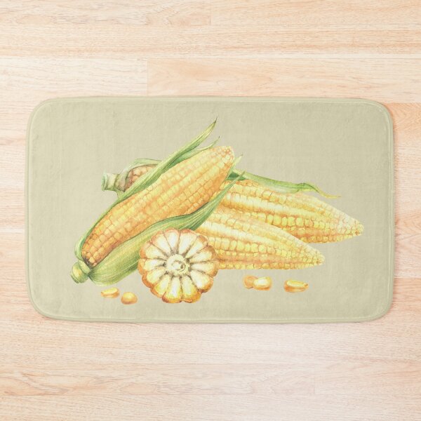 Item preview, Copy of Copy of Copy of Corn composition. Yellow sweet cut and whole maize cob, kernel of corn. Watercolor food illustration designed and sold by BartolArt.