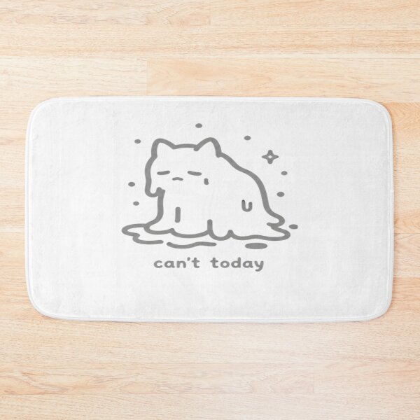 Item preview, Can’t Today Cat – Minimalist Melted Cat Funny Grey Design designed and sold by Velora Design .