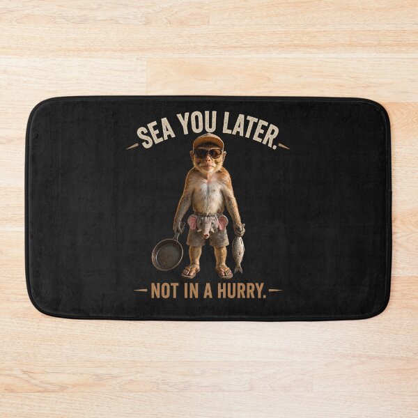 Item preview, Sea You Later – Funny Fishing Monkey Graphic  designed and sold by MWSailingClub.