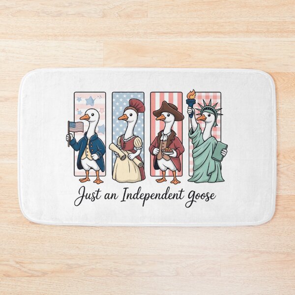 Item preview, Independent Goose Aesthetic – Cute Patriotic Cartoon Panel Art, Americana Style Illustration designed and sold by Picasfarmer.