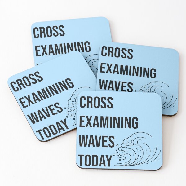 Item preview, Cross Examining Waves Funny Lawyer Beach Pun Legal Humor Attorney Vacation Quote designed and sold by Creations by lyne.