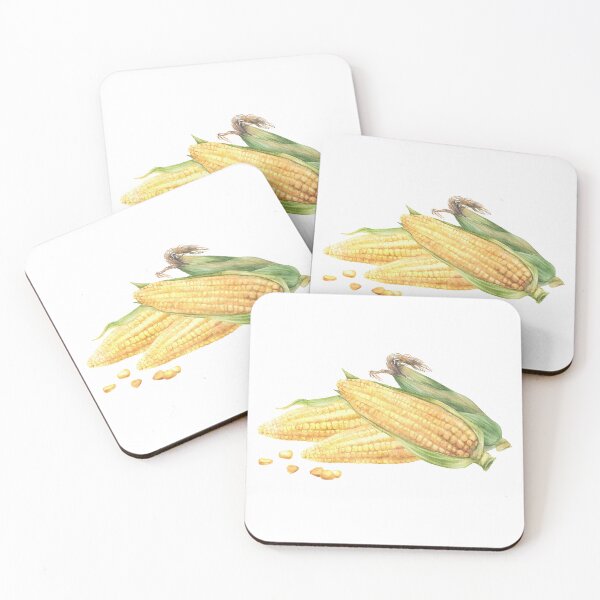 Item preview, Copy of Corn Cobs. Sweet Yellow maize. Watercolor hand painted food Illustration designed and sold by BartolArt.