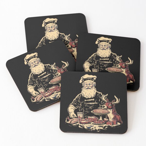 Item preview, Vintage Santa Cooking Christmas Kitchen Design Gift for Food Lovers designed and sold by CyfroweMysli.