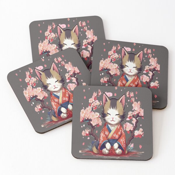 Item preview, Japanese Kimono Cat - Sakura Cherry Blossom Aesthetic designed and sold by MOHAMEDNOOR428.