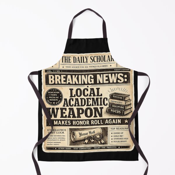 Item preview, Breaking News Academic Weapon Makes Honor Roll – Funny Retro Newspaper Design | Smart Student Gift designed and sold by irfanshikh.