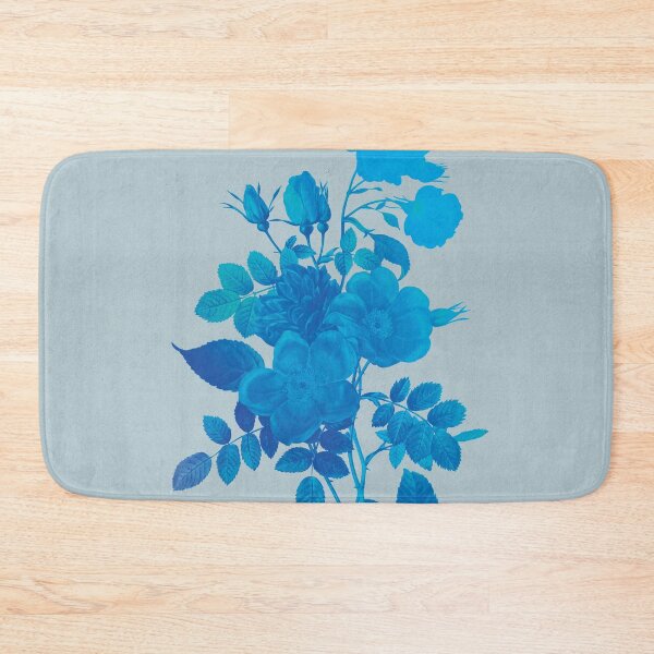 Item preview, Minimal Blue Floral Collage on Grey | Soft Botanical Aesthetic, Vintage Roses, Calm Neutral Design designed and sold by LinneannaArtLab.