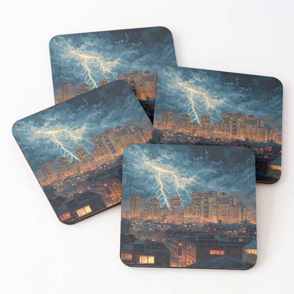 Item preview, Copy of Pixel Thunderstorm Over the City designed and sold by Rtymer.